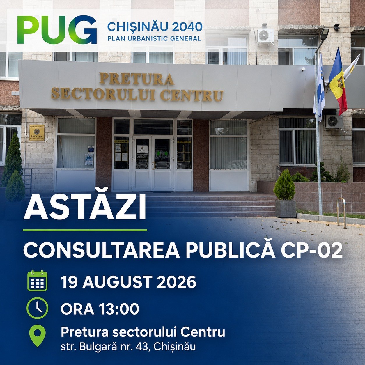 Astăzi are loc Consultarea Publică CP-02 privind PUG Chișinău 2040