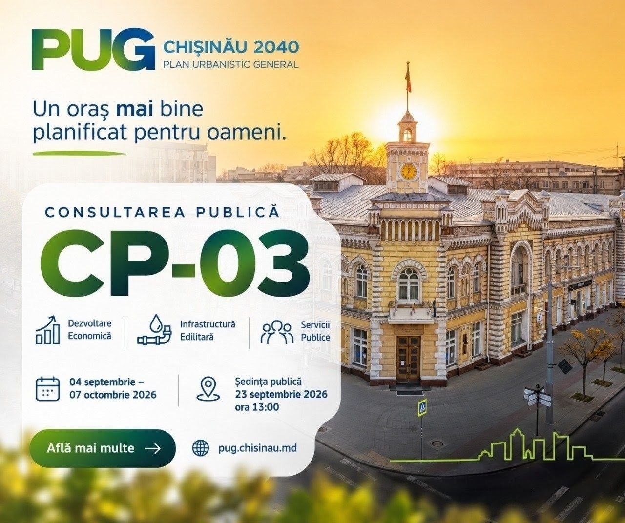 A fost lansată cea de-a treia rundă de consultări publice pentru reactualizarea PUG Chișinău 2040