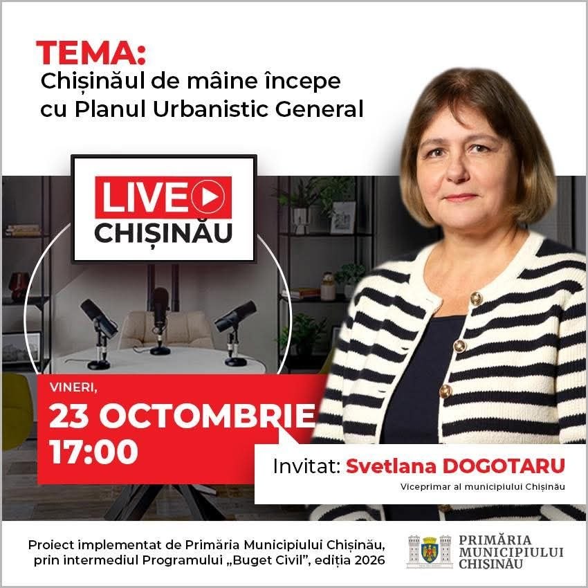 Chișinăul de mâine începe cu Planul Urbanistic General