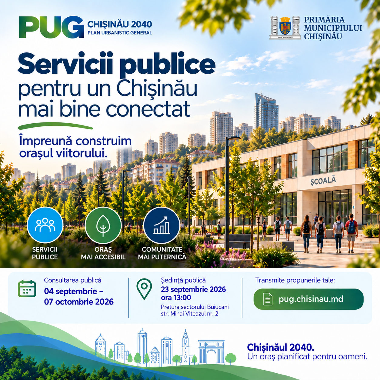 Servicii publice mai aproape de oameni – cum planificăm Chișinăul până în 2040